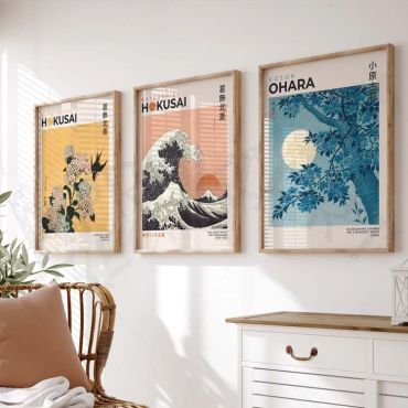 Katsushika Hokusai - Eastern Harmony - Set de 3