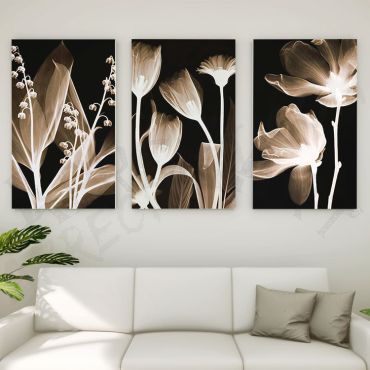 Cuadros de Flores - Brillo Floral - Set de 3