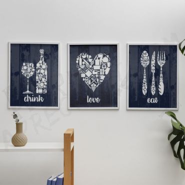 Cuadros para Comedor - Bebe, Come, Ama