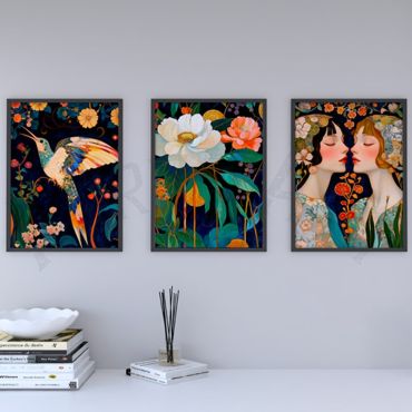 Arte Digital (IA) - Jardín del Alma - Set de 3 - V1