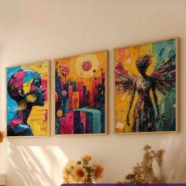 Arte Digital (IA) - Sinfonía del Color - Set de 3 - V2