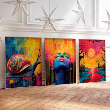 Arte Digital (IA) - Sinfonía del Color - Set de 3 - V3