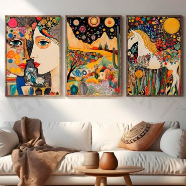 Arte Digital (IA) - Sueños de Luz y Naturaleza - Set de 3 - V2