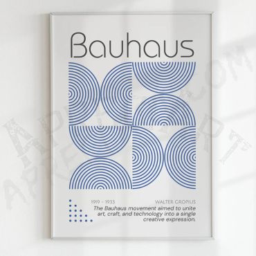 Cuadro Bauhaus - Círculos Azules