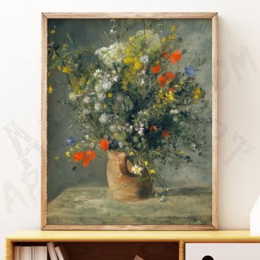 cuadro de pierre auguste renoir jarron de flores