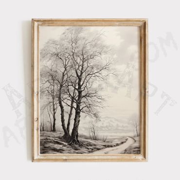 cuadro de un arbol antiguo