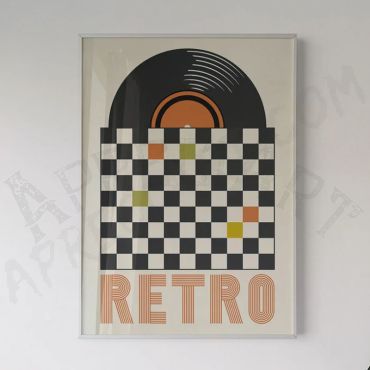 cuadro retro de vinilo