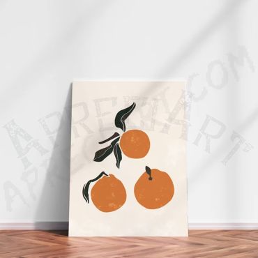 Cuadros de Bodegones de Fruta - Naranjas Eléctricas
