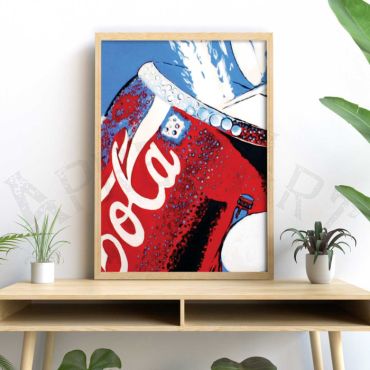 Cuadros Pop Art - Abriendo una lata de Coca Cola