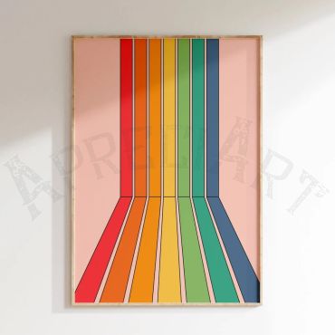 Cuadros Aesthetic - Arcoíris Vibrante1