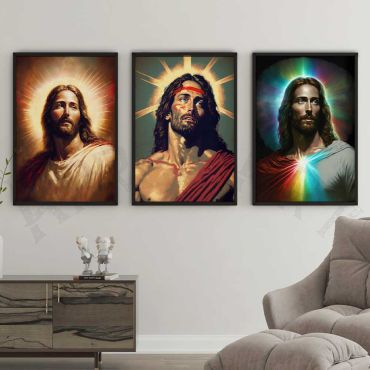 Cuadros Religiosos - Gloria de Jesús - Set de 3
