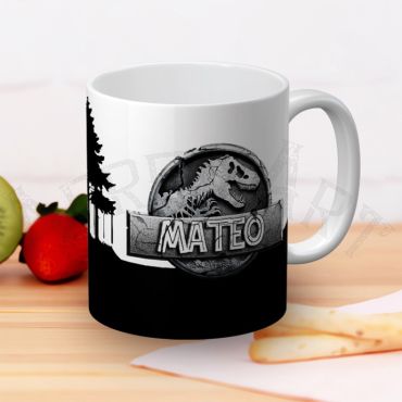 Tazas con Nombre - Esqueleto jurasico