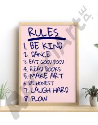 Cuadros con Frases - RULES