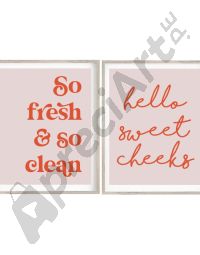 Cuadros para Baños - Frases para Baño - Set de 2
