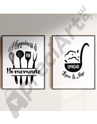 Cuadros para Cocina - Frases y Cocina - Set de 2