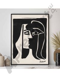 Cuadros de Famosos - Beso en Blanco y Negro de Picasso