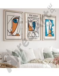 Cuadros de Picasso - Abstracción del ser - Set de 3