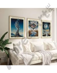Cuadros de Famosos - Trio al estilo Dalí Set de 3